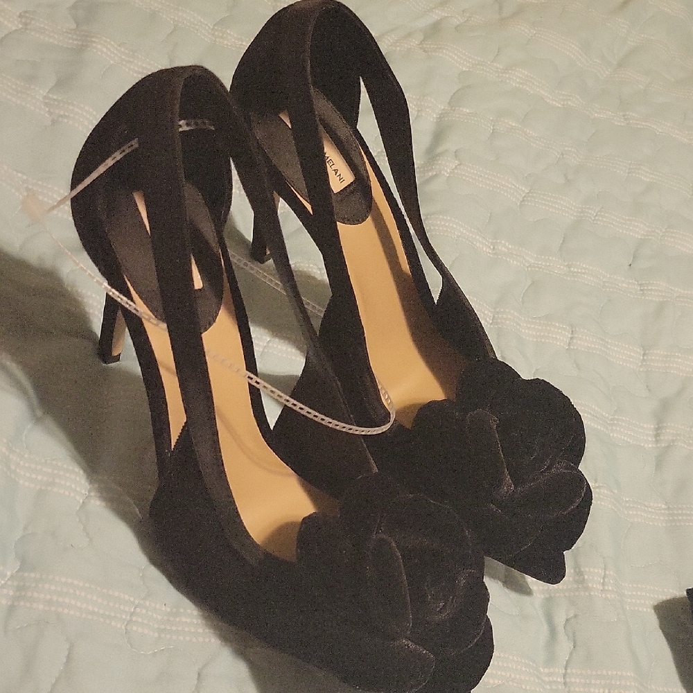 ANTONIO MELANI Black Velvet Heels